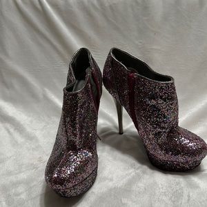 Multicolor, heeled booties